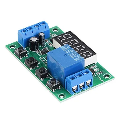 Verzögerungsrelais Einstellbare DC 12V LED-Anzeige Timer-Relaismodul Automation Schaltmoduls für Zeitrelais