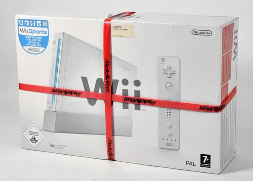 Nintendo Wii Konsole mit Wii Sports Bundle RVL-001(EUR) - Konsolen, inklusive Wii Sports für Spaß und Bewegung, ideal für die ganze Familie mit innovativem Gameplay.