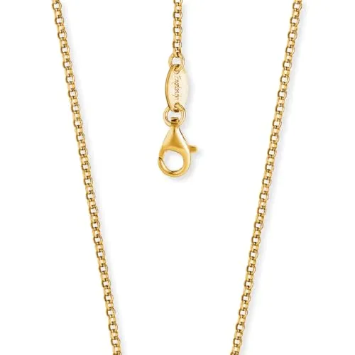 Engelsrufer Collierkettchen 45 cm, Goldfarben - Massives Erbskettchen aus 925er Sterling Silber, vergoldet, ideal für jeden Anlass – perfekt als Geschenk oder für den eigenen Stil!