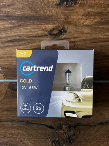 2x Cartrend H7 Halogenlampe GOLD 12V 55W +50% Licht Auto Scheinwerfer Birne Set