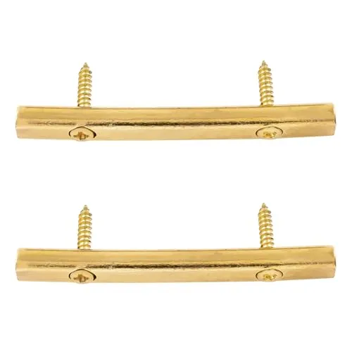 Musiclily Basic Stahl Saitenniederhalter String Trees String Retainers Bar für E-Gitarre, Gold (2 Stück)