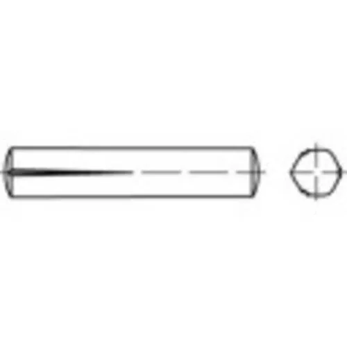 TOOLCRAFT 1066775 Paßkerbstift (Ø x L) 5mm x 25mm Edelstahl A1 100St.