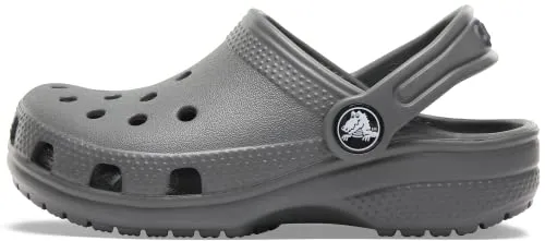 Crocs Classic Clog T Unisex Kinder Holzschuh - Slate Grey, 20/21 EU - Clogs & Pantoletten für Jungen, extrem leicht und atmungsaktiv, aus 25% bio-zirkulären Materialien, ideal für Spaß im Wasser und einfach zu reinigen.