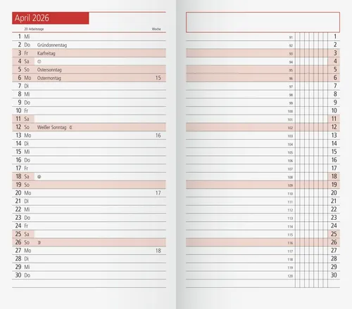 rido ide Taschenkalender Ersatzkalendarium TM11 2026 - Kalender für 2026, 1 Monat auf 2 Seiten, 40 Seiten hochwertiges Kalenderschreibpapier, ideal für Planung und Organisation in kompakter Größe von 8,7x15,3cm.
