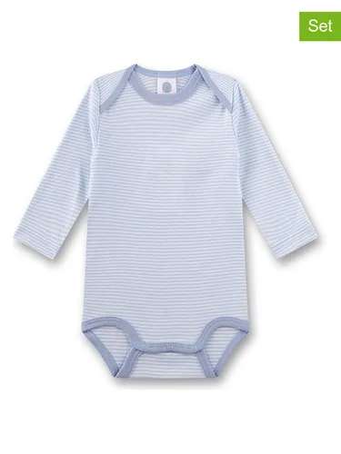 Sanetta 2er-Set: Bodys in Hellblau, Größe 68, Blau, Baby