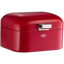 Wesco 235 001 Mini Grandy Brotkasten rot - Frischhaltedosen, stilvolle Aufbewahrung aus pulverbeschichtetem Stahlblech, perfekt für Brot und Snacks, Maße: 17 x 18 x 12cm (L/B/H)