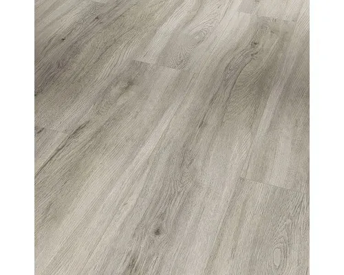 Vinylboden Eiche Pastellgrau Landhausdiele mit Klickverbindung - Vinylboden in Eiche Pastellgrau, 1209 x 225 x 5,3 mm, wasserfest und pflegeleicht, ideal für jeden Wohnraum.