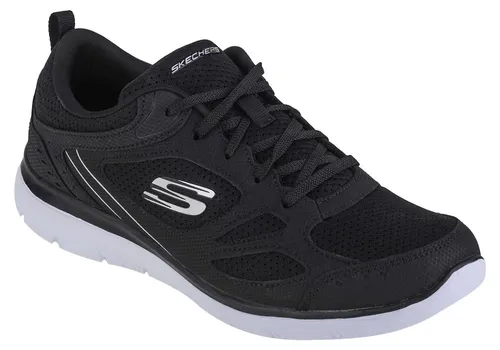 Skechers SUMMITS-SUITED Sneaker – Sportlicher Freizeitschuh mit Komfort - Der SKECHERS Summits - Suited bietet optimalen Komfort dank der weichen Polsterung und der Memory Foam Innensohle. Ideal für Training und Freizeit, mit stylischem Design aus glattem Action-Leder und Mesh.