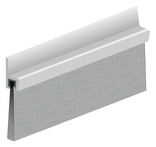 Ellen Türbodendichtung alu IBS 50 100 cm mit PP Bürste - IBS50 100 - Dichtungen & Lüftungen, effektiver Schallschutz und Staubschutz durch integrierte PP Bürste für optimale Abdichtung