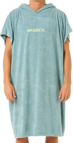 Rip Curl 2025 Brand Kapuzenhandtuch - Blue Lagoon - Strandtuch mit seitlich geschlitzter Stickerei, ideal für den Strand oder Pool, aus 90% Polyester für schnelles Trocknen, Maße: 180x65 cm.