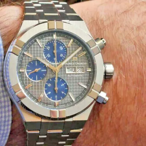 MAURICE LACROIX AIKON AUTOMATIC CHRONOGRAPH - Elegante Titan-Armbanduhr - Armbanduhren: Hochwertige Automatikuhr mit 200 m Wasserdichtigkeit, 12-Stunden-Zifferblatt und klassischem Design für anspruchsvolle Herren.