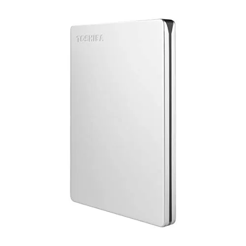 Toshiba 1TB Canvio Slim - Elegante Tragbare Externe Festplatte - Externe Festplatte mit 1TB, USB 3.2 Gen 1, Passwortschutz für maximale Datensicherheit und elegantes Aluminiumdesign – ideal für Windows und Mac.