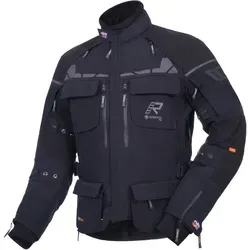 Rukka Ecuado-R Motorrad Textiljacke, schwarz, Größe 50 - Hochwertige Motorradjacke mit ATS Gore-Tex® Stretch, versteckbarem Schutzkragen und Neopren für optimalen Komfort. Ideal für anspruchsvolle Biker.