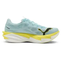 Puma Damen Deviate Nitro Elite 4 blau 39.0 - Hochleistungs-Laufschuh für maximale Geschwindigkeit. Leicht, reaktionsfreudig und mit hervorragender Traktion – ideal für Wettkämpfe und Tempoläufe.