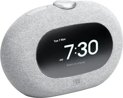 JBL Horizon3 grau - Bluetooth Wecker und Lautsprecher - DAB-Radio mit integrierter Weckfunktion und USB-C Anschluss, ideal für einen perfekten Start in den Tag.