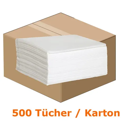 Nordvlies WIPEX-SENSITIV Wisch-Poliertuch weiß 40 x 38 cm Karton je 10 x 50 Tücher Z-gefaltet, lösungsmittelbeständig 1605405