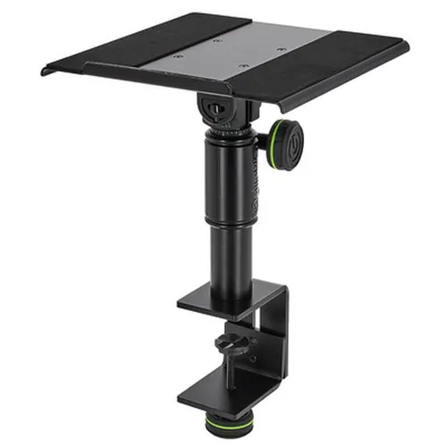 Gravity SP 3102 - Studiomonitor-Ständer, kompakte Tischklemme mit 360° Drehung und stufenloser Höhenverstellung