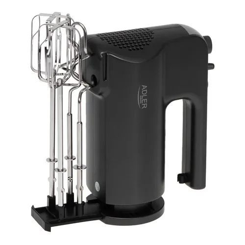 Adler AD 4230 Handmixer - 5 Geschwindigkeiten mit Turbo-Funktion - Handmixer in elegantem Schwarz, ideal zum Rühren und Kneten mit 5 Geschwindigkeiten und Turbo-Funktion für beste Ergebnisse.