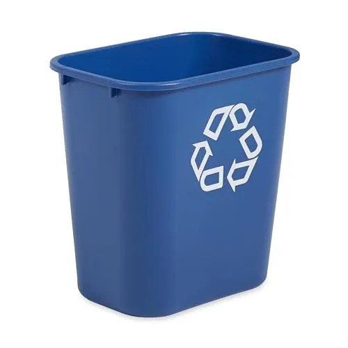 Rubbermaid Commercial Products Recycling-Abfallkorb | Mülleimer für Papier aus Kunststoff | 26 l, Blau