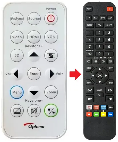 Fernbedienung geeignet für OPTOMA EX715 | H112E | H182X
