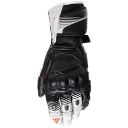 Dainese Fiero Metal Motorrad Handschuhe M - schwarz-weiß-fluorot - Handschuhe für ATV und Onroad mit atmungsaktivem Leder, belüfteten Protektoren und hoher Griffigkeit für optimalen Fahrkomfort im Sommer.