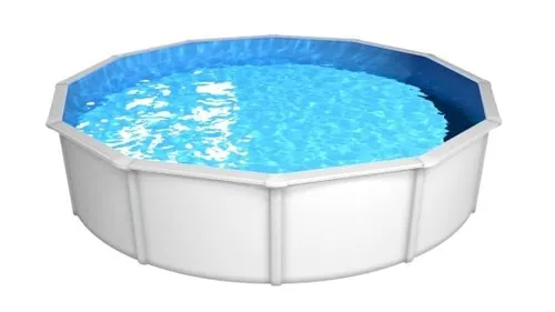Steinbach Stahlwandpool Set Nuovo de Luxe II Ø 460 x 120 cm, weiß