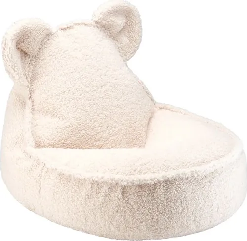Wigiwama Sitzsack Bär – 70x60x42 cm – OEKO-TEX® Teddy in Cremeweiß - Sitzsäcke fürs Kinderzimmer: Kuscheliger Bär mit hochwertiger Füllung für optimalen Sitzkomfort, OEKO-TEX® zertifiziert für höchste Sicherheit und ideal für sorgenfreies Spielen.