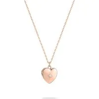 Tamaris Necklace - Verstellbare Halskette aus Edelstahl mit Zirkoniastein - IP Roségold - Elegante Halskette von Tamaris aus poliertem Edelstahl mit einem stilvollen Medaillon. Verstellbar von 45 cm bis 50 cm, ideal für jeden Anlass. Inklusive original Tamaris Geschenkverpackung – ein perfektes Geschenk!