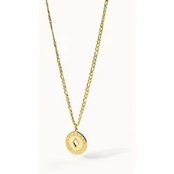 Purelei® Coin Kette Herren – Verstellbare Edelstahl-Halskette mit gemustertem Anhänger - Ketten für Herren – Hochwertige, rostfreie Edelstahl-Halskette in 18K vergoldet oder Silber, individuell verstellbar für vielseitige Looks.