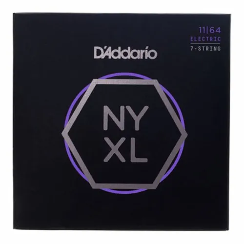 D Addario NYXL1164 - Premium E-Gitarren Saiten für 7-saitige E-Gitarre, extrem reißfest und verbesserte Stimmstabilität für optimale Performance