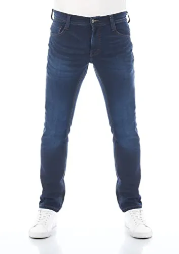 MUSTANG Jeans Herren Stretch lang Real X Oregon Tapered K - Modische Tapered Fit Jeans für Herren aus hochwertigem Baumwoll-Mischgewebe, bieten optimalen Tragekomfort und Bewegungsfreiheit. Ideal für Arbeit, Freizeit und Urlaub.