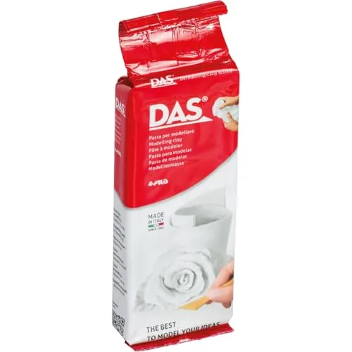 DAS 348100 lufthärtende Modelliermasse, 250 g - weiß, Holz