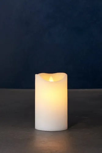 Sirius Home A/S LED-Kerze Sara Exclusive flackernde Flamme 7,5cm Durchmesser weiss, flackernder Docht