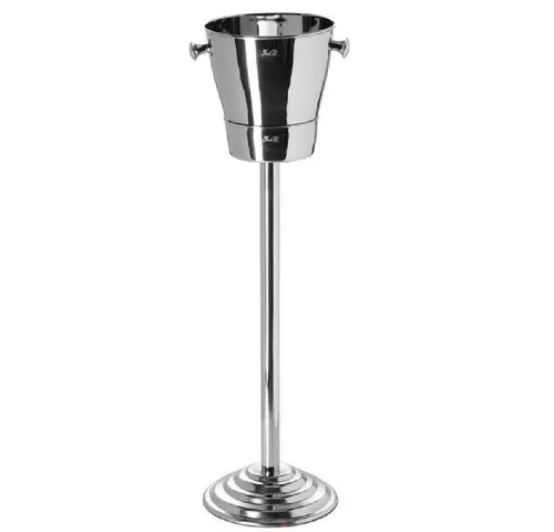 Fink Wein- und Sektkühler ALVARO mit Eiseimer, Ø 26,5 cm - Der elegante Flaschenkühler ALVARO aus pflegeleichtem Edelstahl bringt Stil auf Ihren Tisch. Mit praktischem Eiseimer und 82 cm Höhe ist er der perfekte Begleiter für Ihre Hausbar.