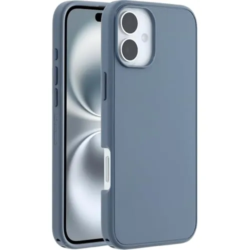 OtterBox Symmetry MagSafe für iPhone 16 Plus - Blau - Ultraflache Handyhülle, perfekt für jede Tasche. Entwickelt für iPhone und MagSafe, bietet 3X besseren Sturzschutz als Militärstandard und besteht zu 50 % aus recyceltem Plastik.