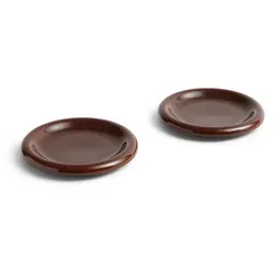 HAY - Barro Teller Ø 18 cm, burgundy (2er-Set)