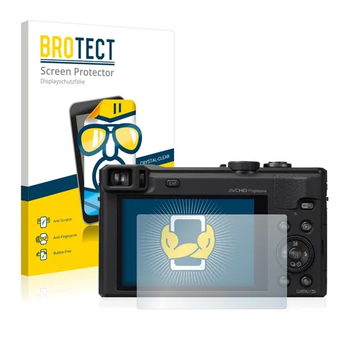 2x Display Schutz Folie für Panasonic Lumix DMC-TZ60 Zubehör Transparent