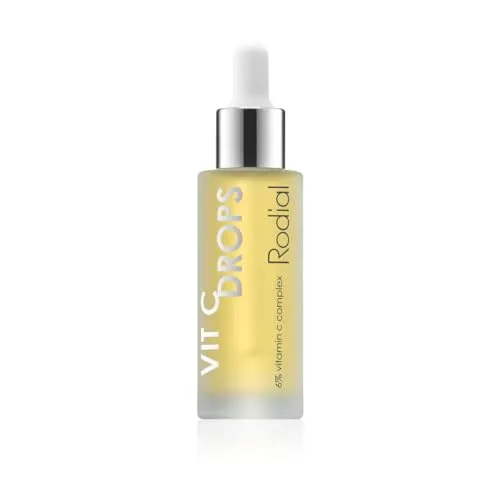 Rodial Vit C Booster Drops 31 ml - Gesichtsserum mit aufhellender High Performance Formel, enthält Vitamin C, B5 und Babassu-Öl für strahlende Haut.