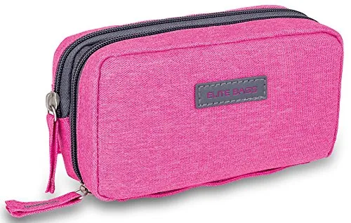 ELITE BAGS - DIABETIC'S Diabetiker-Täschchen | Pink Bitone - Vorrats- & Reisepackungen für Diabetiker, kompakt mit 3 Fächern und thermoisoliertem Insulinfach für optimale Aufbewahrung.