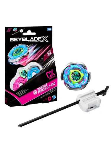 Beyblade X Wriggle Kraken S 3-85O CX Starter Pack Set - Entdecke die spannende Welt von Beyblade X! Das Starter Pack enthält einen leistungsstarken Kreisel und einen Starter. Perfekt für actionreiche Battles und individuelle Anpassungen! Für Kinder ab 8 Jahren.