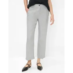 BRAX Damen Culotte "Style MAINE S" in Grau, Gr. 42 - Stoffhosen aus 100% Leinen, kühlend und atmungsaktiv, perfekt für warme Tage. Die Wide Leg Culotte mit sportlichen Taschen sorgt für einen modischen Akzent und hohen Tragekomfort.
