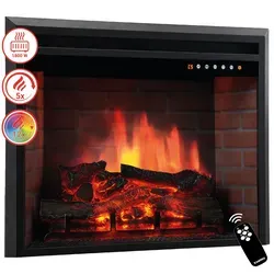 KAMINIO Elektrokamin LUCA - Elektrischer Kamin mit 3D-Flammeneffekt - Elektrokamine mit 12 Farben, energiesparender LED-Technologie und 1800W Heizung für gemütliche Wärme ohne Verbrennungsgefahr. Ideal für jeden Raum!