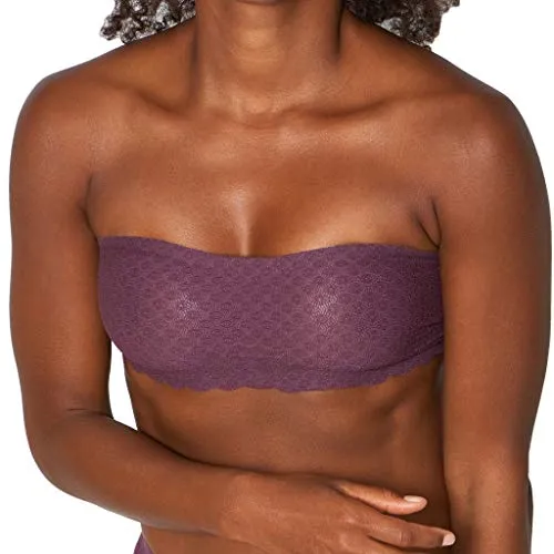 Sloggi Damen Zero Feel Lace Bandeau Top - Violett (Kaluha 00Qn), Größe S - Trägerloses Bandeau-Top mit herausnehmbarem Monopad. Bietet optimale Bewegungsfreiheit und besticht durch weiche Spitze und dekorative, rutschfeste Abschlüsse.
