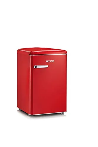 SEVERIN Retro-Tischkühlschrank RKS 8830 - Kompakter Kühlschrank mit 108 L, integriertes 4-Sterne-Gefrierfach und extrem leise mit 37 dB - ideal für Singlehaushalte, Studenten und Büros.