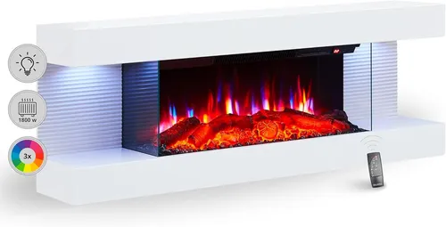 Balderia Elektrokamin Lumina – Standkamin mit 2000W Heizung und 3D-Flammeneffekt - Elektrokamin mit Fernbedienung, Timer und Thermostat für gemütliche Wärme und stimmungsvolles Ambiente in jedem Raum.