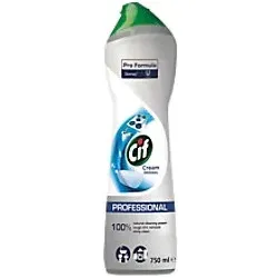 Cif Professional Scheuermilch Original 750 ml x 8 - Küchenreiniger mit Mikrokristallen für streifenfreie Sauberkeit und schonende Reinigung von Emaille, Glaskeramik und mehr – ideal für professionelle Ansprüche.