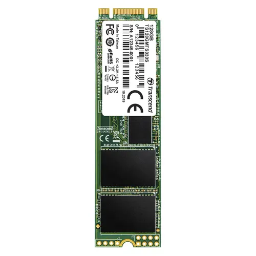 Transcend 830S 128 GB M.2 SATA SSD - Festplatten: Ultrakompakte M.2 SSD mit SATA III 6Gb/s für hohe Performance und Zuverlässigkeit, ideal für leistungsstarke Geräte mit begrenztem Platz.