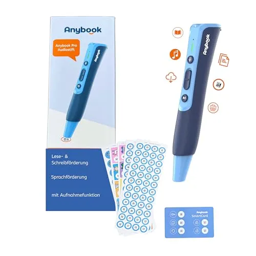 Anybook Lernspielzeug Pro Audiostift M700 - Audiostift mit Aufnahmefunktion, fördert Sprachtherapie und Lernen, ideal für Kinder ab 4 Jahren