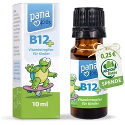 PanaKids Vitamin B12+ Tropfen für Kinder ab 4 Jahren mit Vitamin B12 & B6 – Unterstützung von Energie & Konzentration, 10 ml