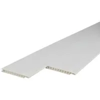 Kunststoffpaneel Duropan Uni Weiß 2700 x 105 mm - Wandpaneel aus hochwertigem Kunststoff in elegantem Weiß, ideal für Badezimmer, Küche und Wohnräume. Robust und pflegeleicht für eine stilvolle Wandgestaltung.